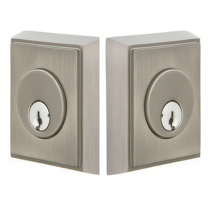 Emtek Rectangular Style Brass Modern Double Cylinder Deadbolt