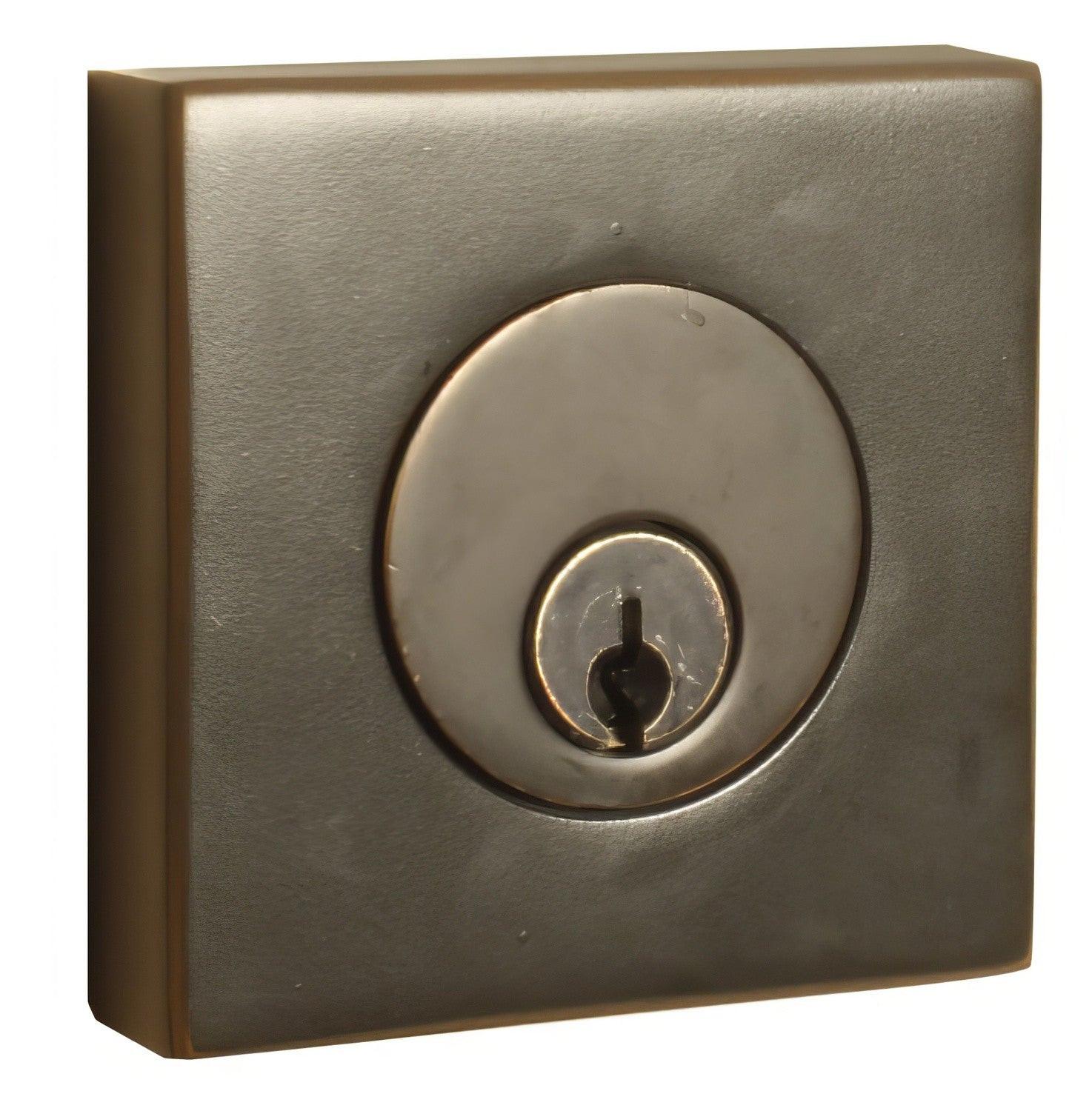 Emtek Square Style Brass Modern Double Cylinder Deadbolt