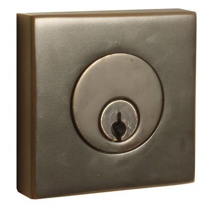 Emtek Square Style Brass Modern Double Cylinder Deadbolt