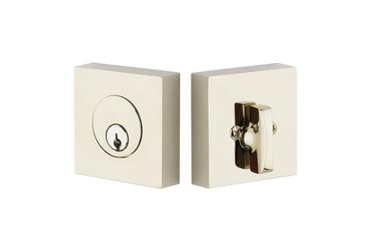 Emtek Square Style Brass Modern Double Cylinder Deadbolt