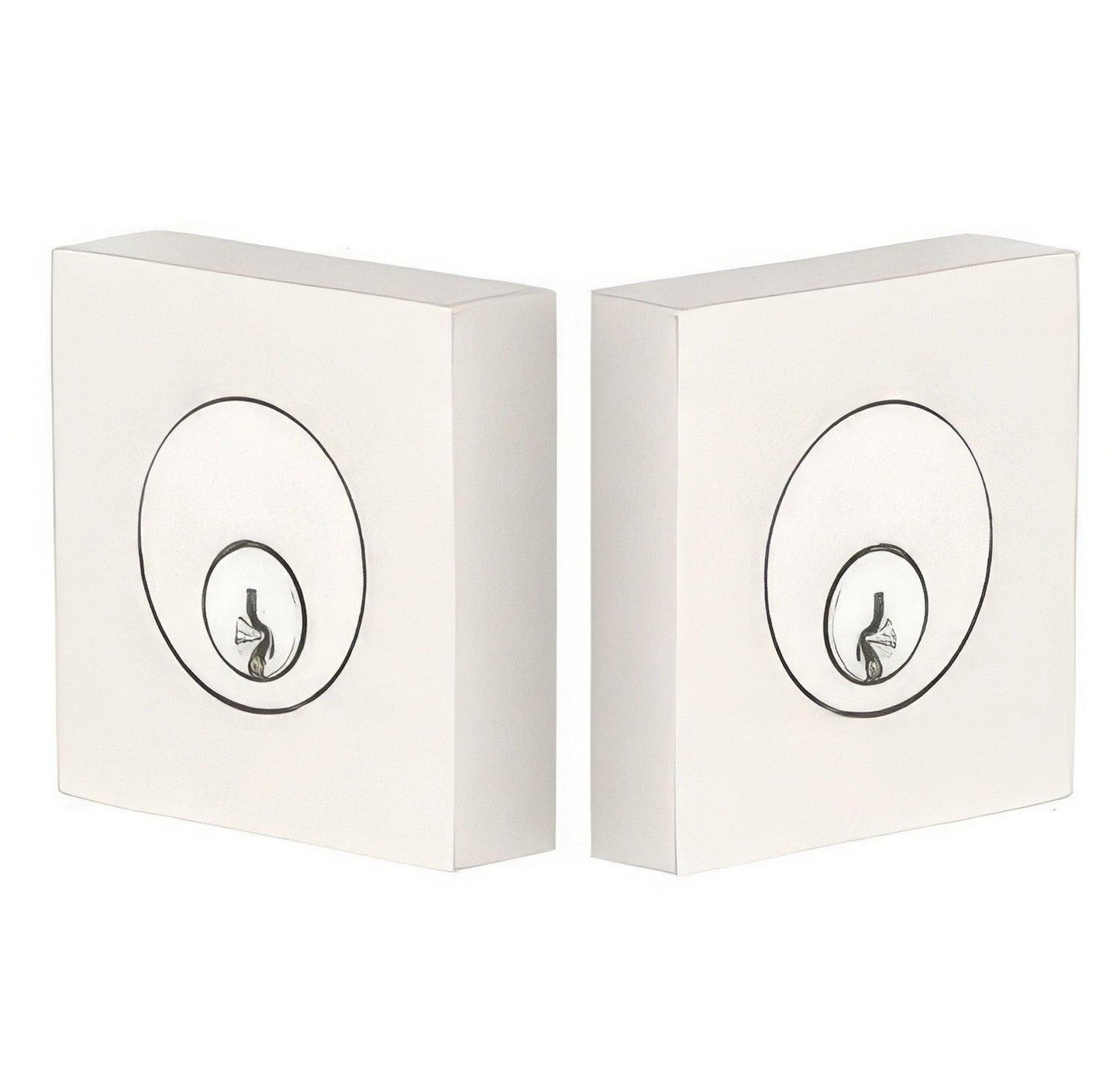 Emtek Square Style Brass Modern Double Cylinder Deadbolt