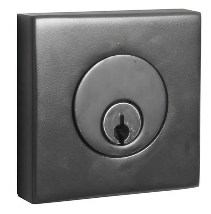 Emtek Square Style Brass Modern Double Cylinder Deadbolt