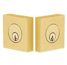 Emtek Square Style Brass Modern Double Cylinder Deadbolt