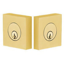 Emtek Square Style Brass Modern Double Cylinder Deadbolt