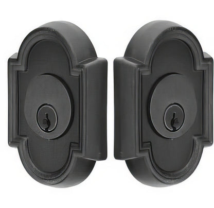 Emtek #11 Style Tuscany Bronze Double Cylinder Deadbolt.