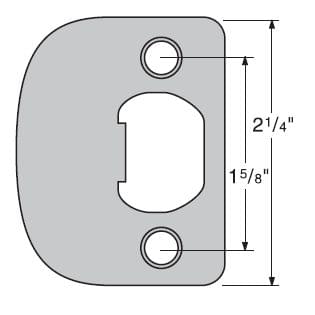 Kwikset 83796-021 Radius Corner Full Lip Strike Bright Brass Finish.