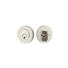 Emtek 8423US15 Modern Disc Single Cylinder Deadbolt with 2-3/8" and 2-3/4" Backset for 1-3/4" Door Satin Nickel Finish.