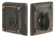 Emtek Arts and Crafts Style Designer Brass Single Cylinder Deadbolt