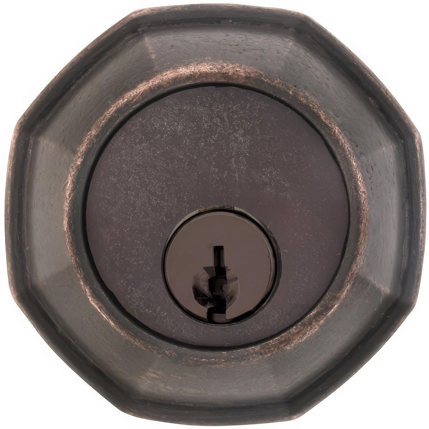 Emtek Octagon Style Tuscany Bronze Single Cylinder Deadbolt