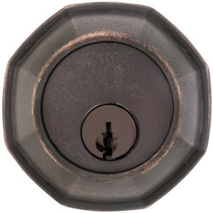 Emtek Octagon Style Tuscany Bronze Single Cylinder Deadbolt