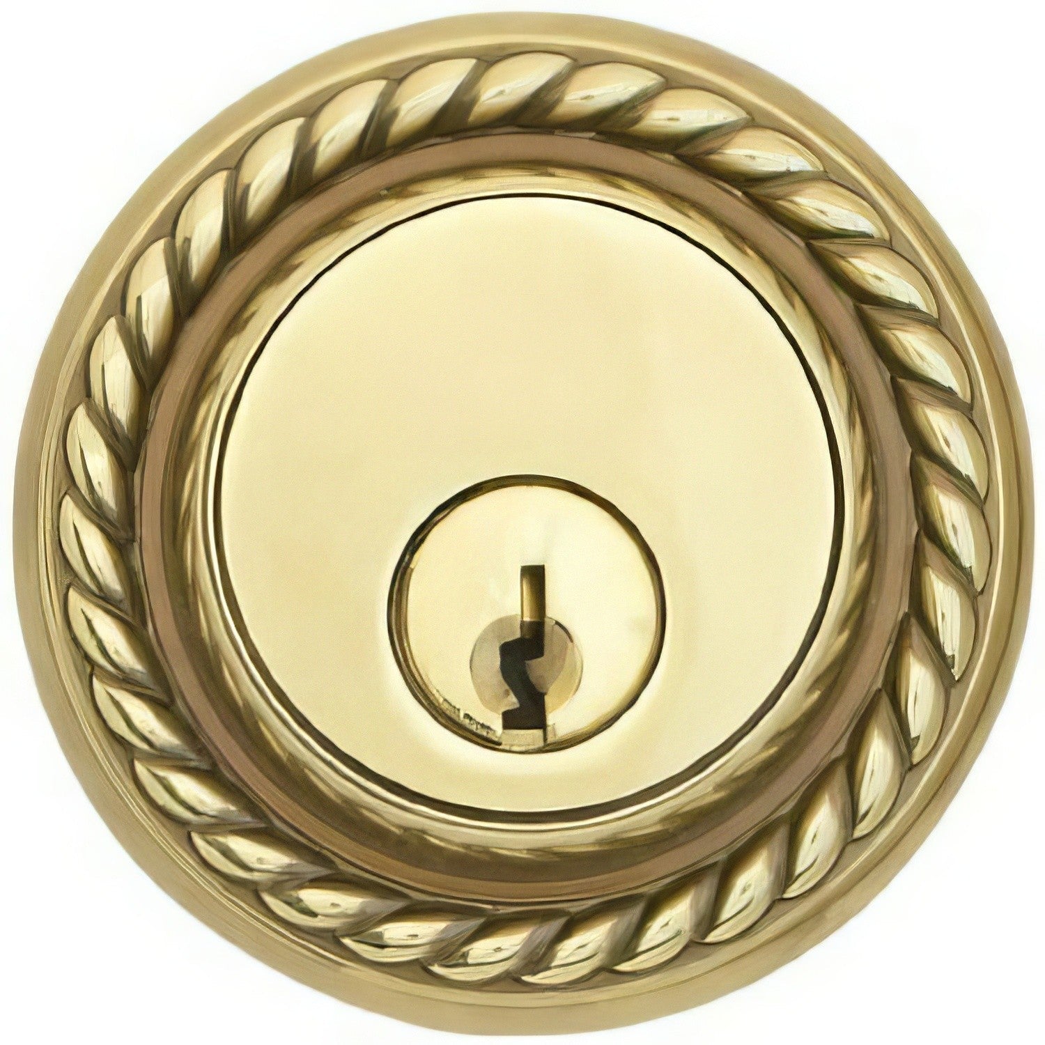Emtek 8464US Rope Style Designer Brass Single Cylinder Deadbolt