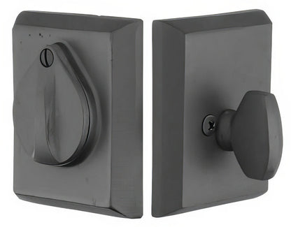 Emtek #3 Style Sandcast Bronze Single Cylinder Deadbolt.