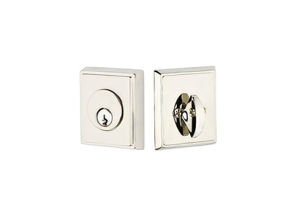 Emtek Rectangular Style Brass Modern Single Cylinder Deadbolt