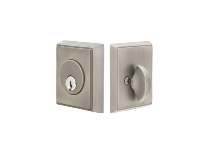 Emtek Rectangular Style Brass Modern Single Cylinder Deadbolt