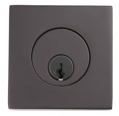 Emtek Rectangular Style Brass Modern Single Cylinder Deadbolt