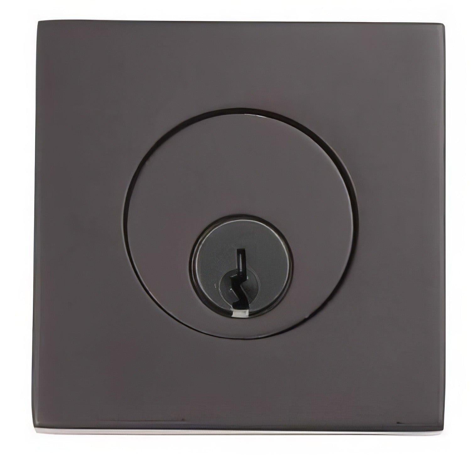 Emtek Rectangular Style Brass Modern Single Cylinder Deadbolt