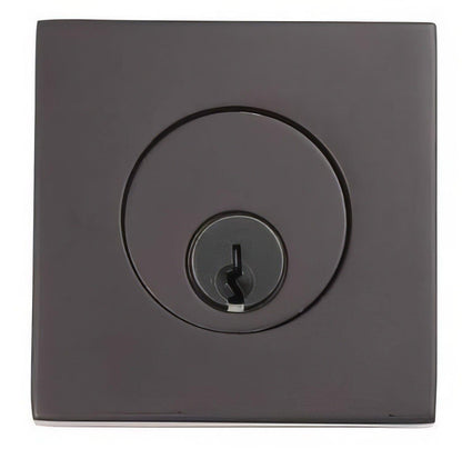 Emtek Rectangular Style Brass Modern Single Cylinder Deadbolt