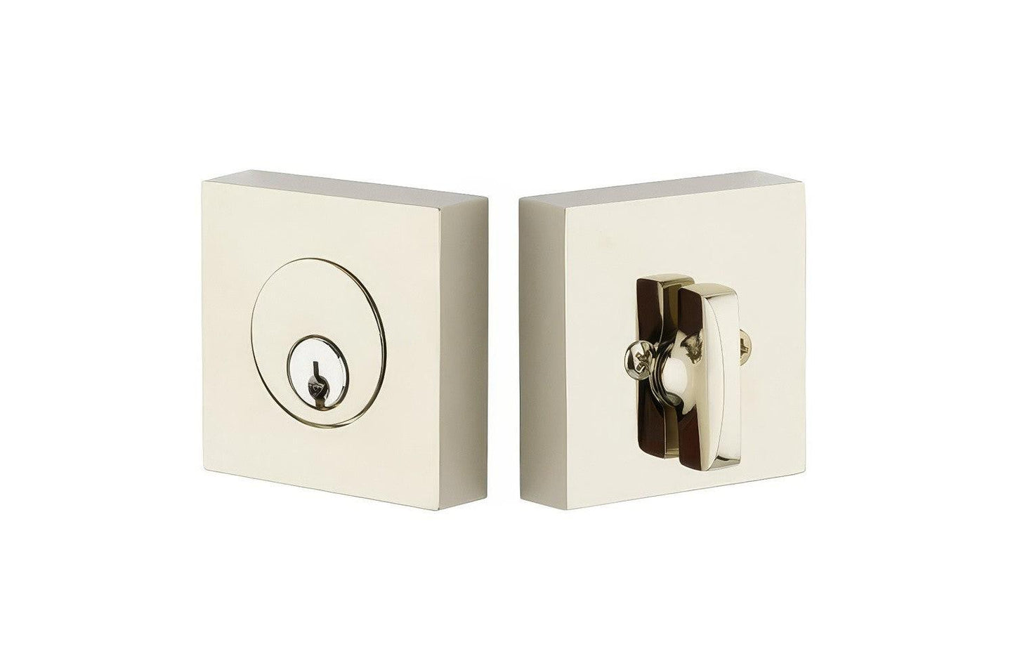 Emtek 8469US Square Brass Modern Keyed Entry Single Cylinder Deadbolt