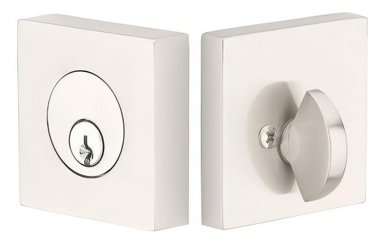 Emtek 8469US Square Brass Modern Keyed Entry Single Cylinder Deadbolt