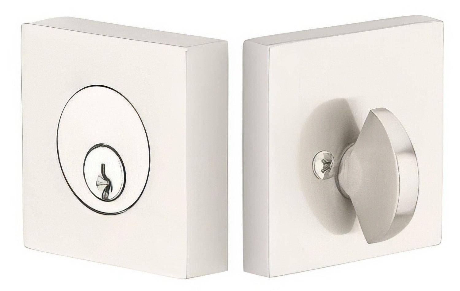 Emtek 8469US Square Brass Modern Keyed Entry Single Cylinder Deadbolt