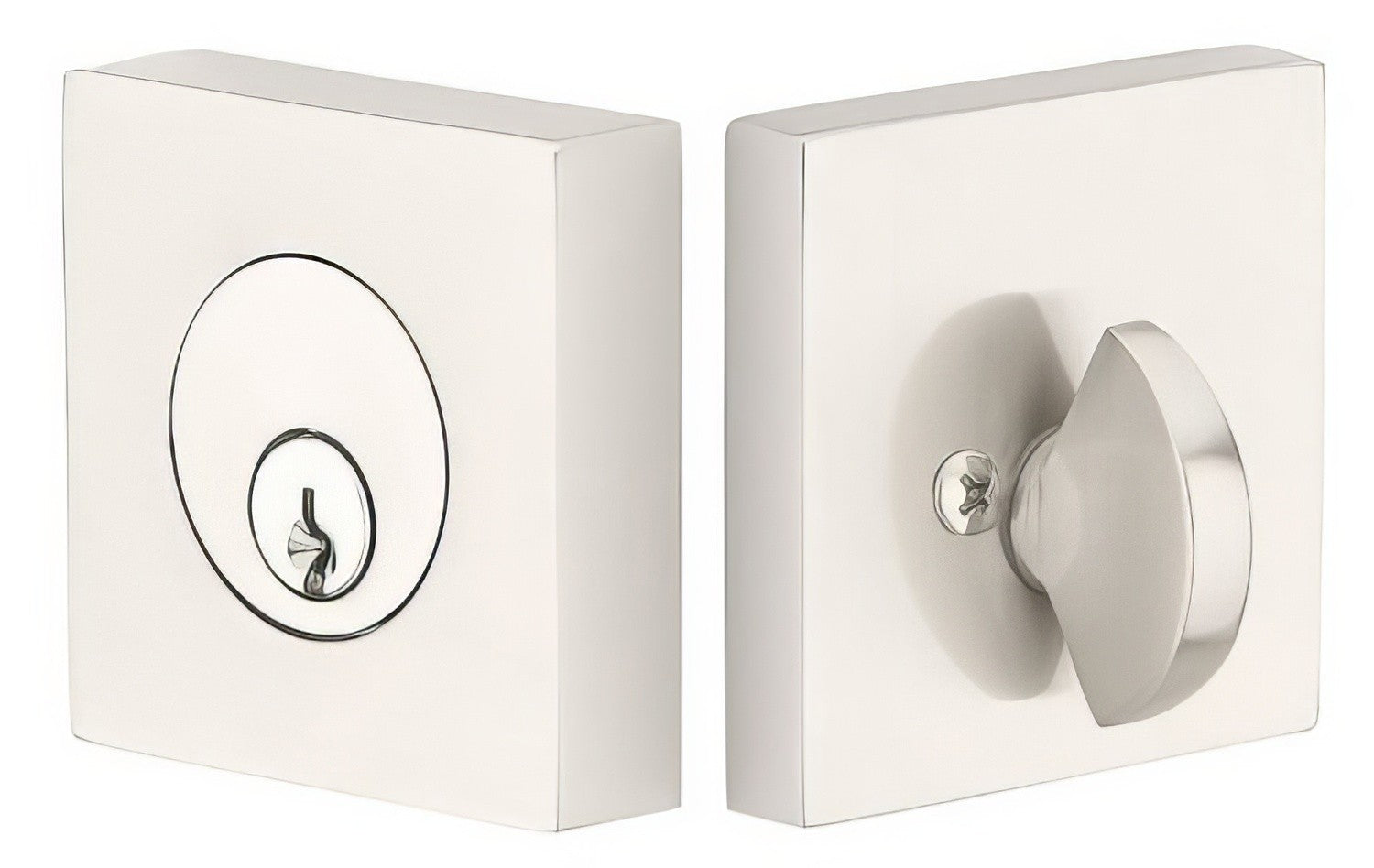 Emtek 8469US Square Brass Modern Keyed Entry Single Cylinder Deadbolt