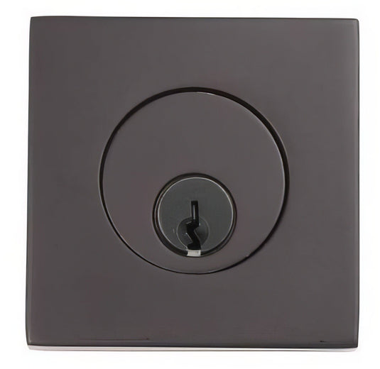 Emtek 8469US Square Brass Modern Keyed Entry Single Cylinder Deadbolt