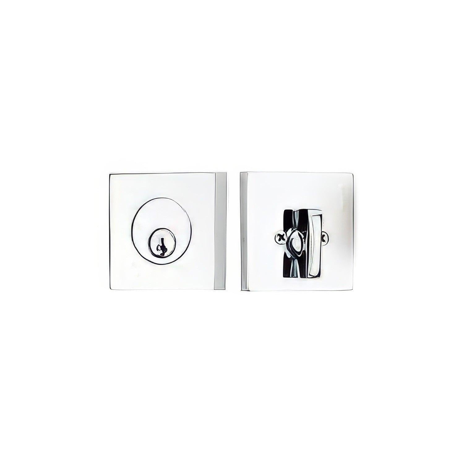 Emtek 8469US Square Brass Modern Keyed Entry Single Cylinder Deadbolt