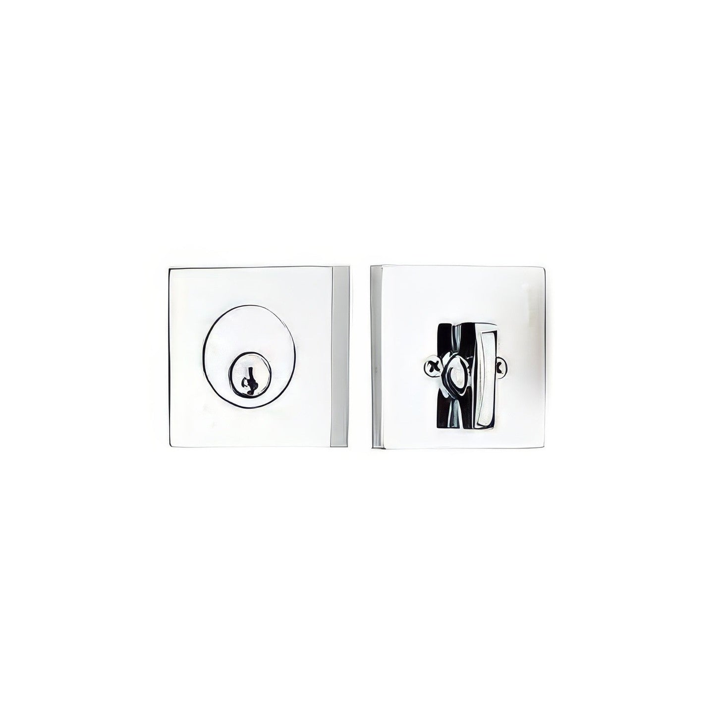 Emtek 8469US Square Brass Modern Keyed Entry Single Cylinder Deadbolt