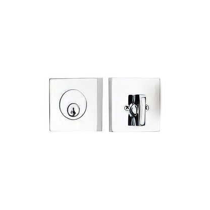 Emtek 8469US Square Brass Modern Keyed Entry Single Cylinder Deadbolt