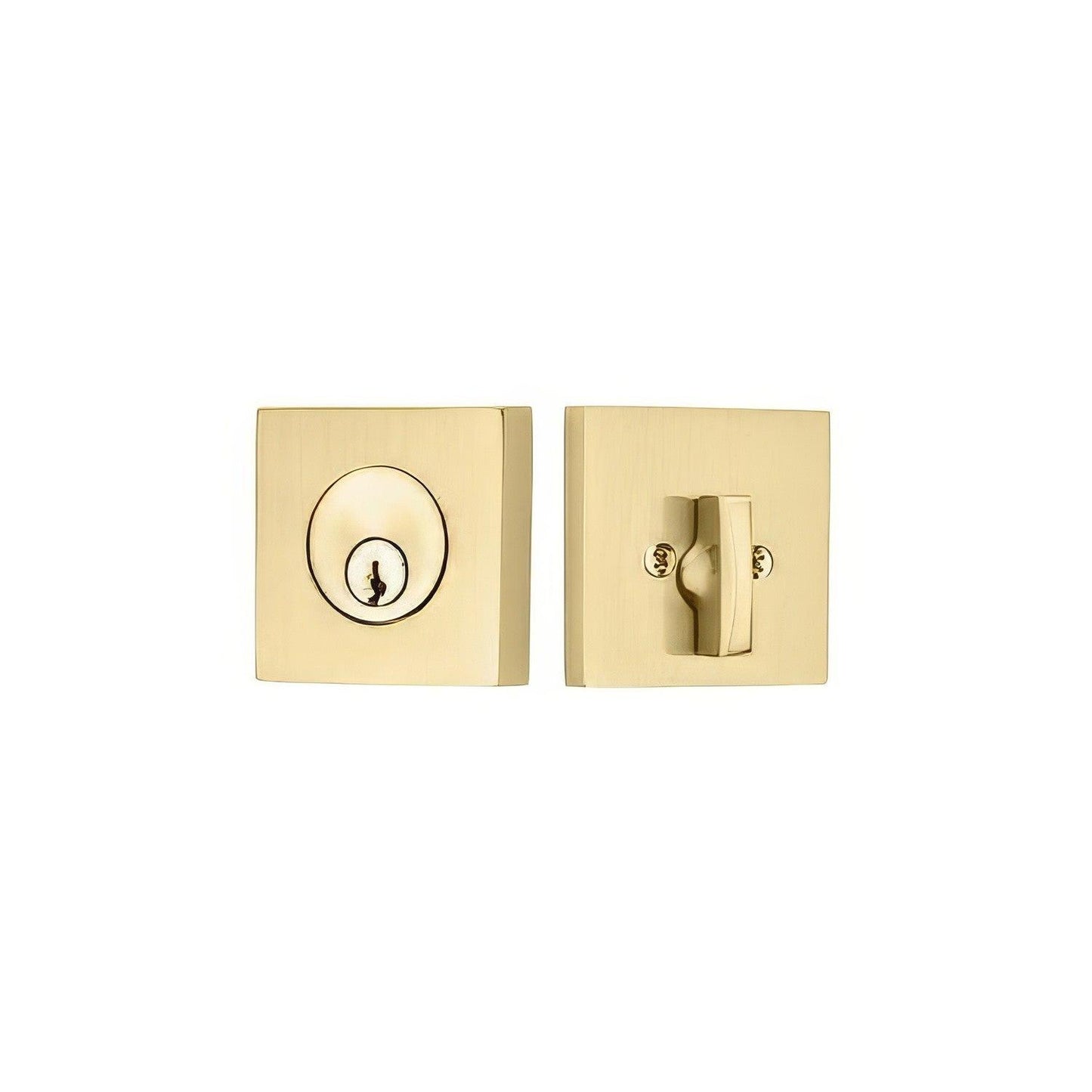 Emtek 8469US Square Brass Modern Keyed Entry Single Cylinder Deadbolt