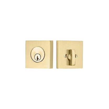 Emtek 8469US Square Brass Modern Keyed Entry Single Cylinder Deadbolt