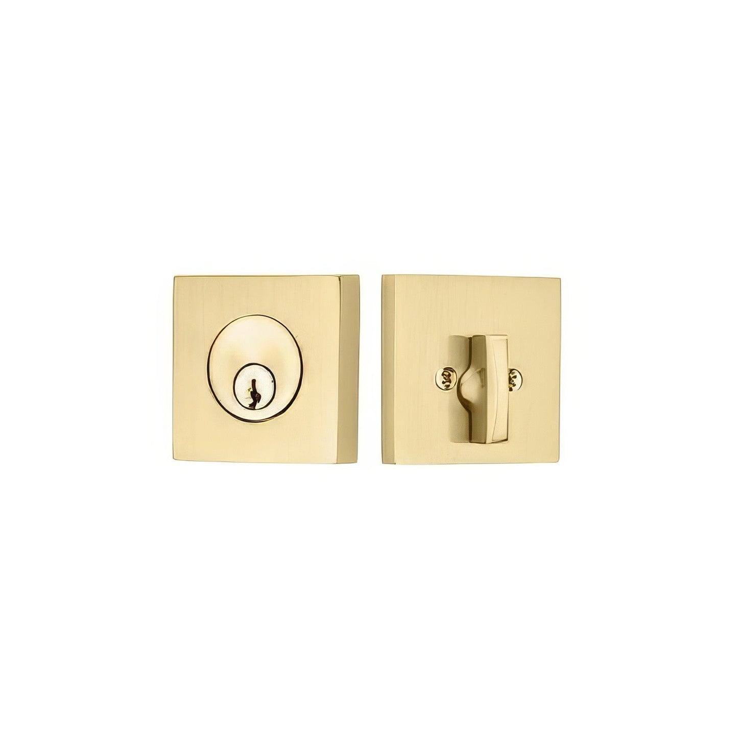Emtek 8469US Square Brass Modern Keyed Entry Single Cylinder Deadbolt