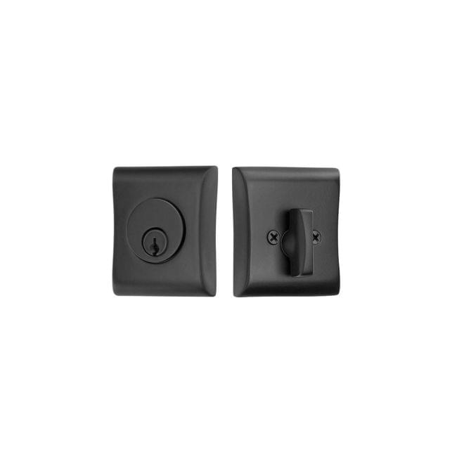 Emtek 8475US19 Neos Single Cylinder Deadbolt with 2-3/8" and 2-3/4" Backset for 1-3/4" Door Flat Black Finish.