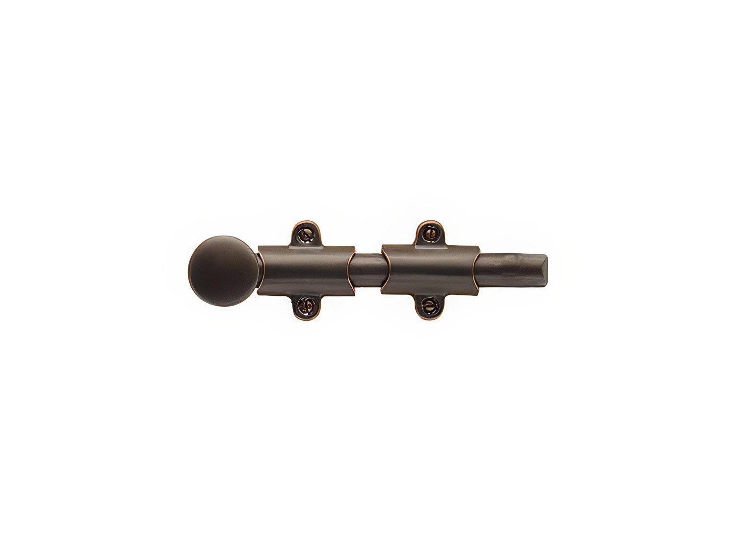 Emtek 12" Solid Brass Surface Bolt with Strikes and Screws