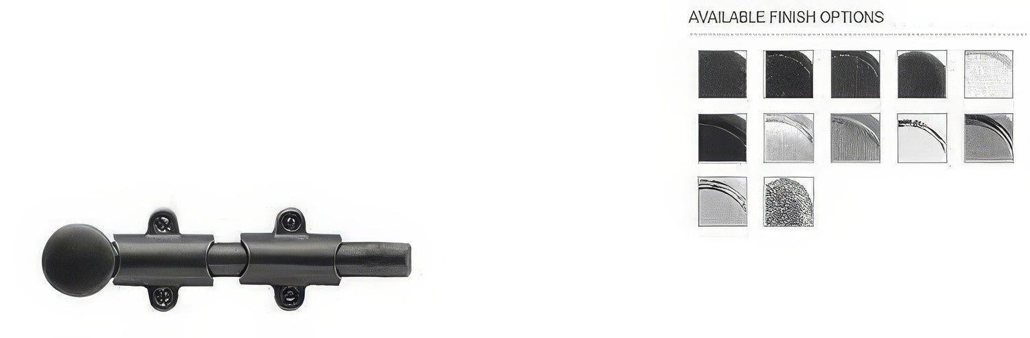 Emtek 18" Solid Brass Surface Bolt with Strikes and Screws