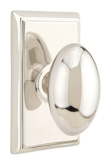 Emtek 8521EUS Egg Knob Dummy Pair With Rectangular Rose