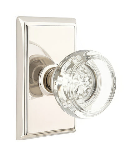 Emtek 8521GTUS Georgetown Crystal Knob Dummy Pair With Rectangular Rose