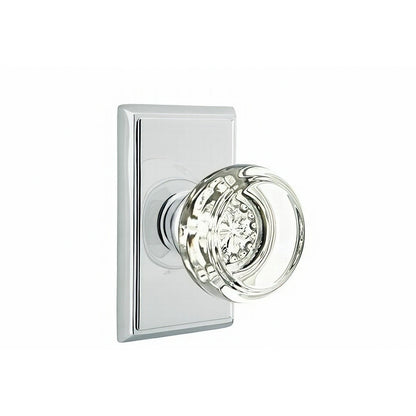 Emtek 8521GTUS Georgetown Crystal Knob Dummy Pair With Rectangular Rose