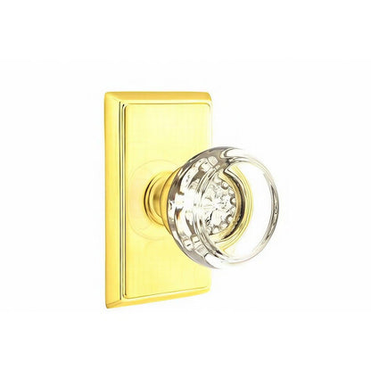 Emtek 8521GTUS Georgetown Crystal Knob Dummy Pair With Rectangular Rose.