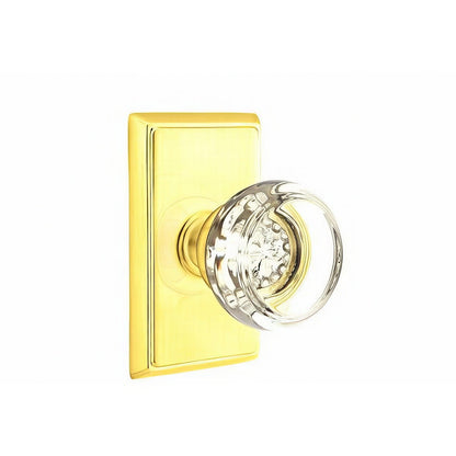 Emtek 8521GTUS Georgetown Crystal Knob Dummy Pair With Rectangular Rose