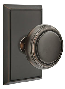 Emtek 8521NWUS Norwich Knob Dummy Pair With Rectangular Rose.