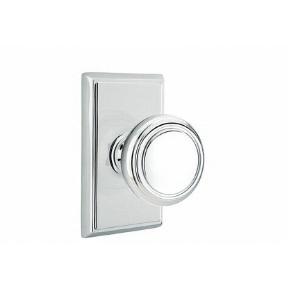 Emtek 8521NWUS Norwich Knob Dummy Pair With Rectangular Rose.