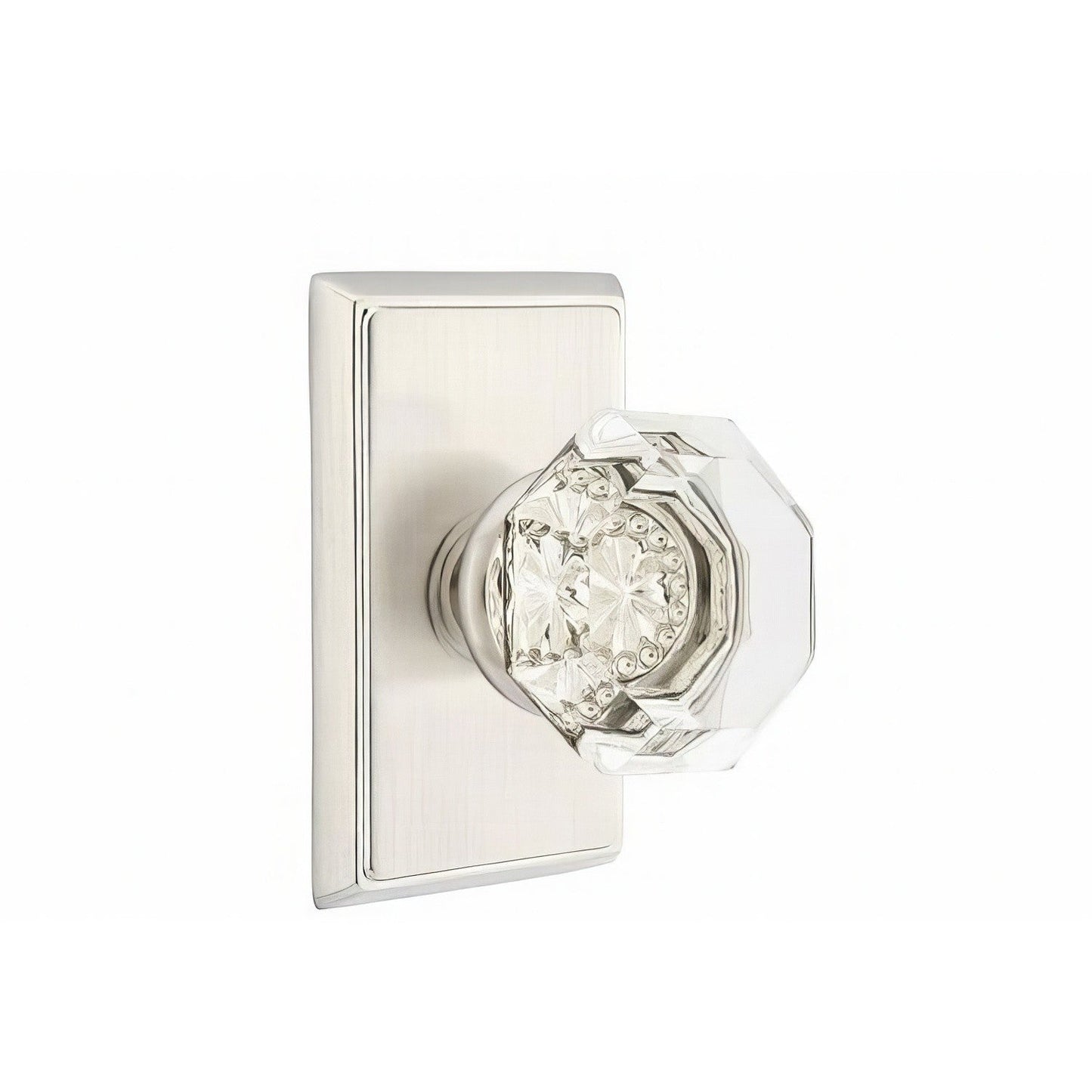 Emtek 8521OTUS Old Town Crystal Knob Dummy Pair With Rectangular Rose
