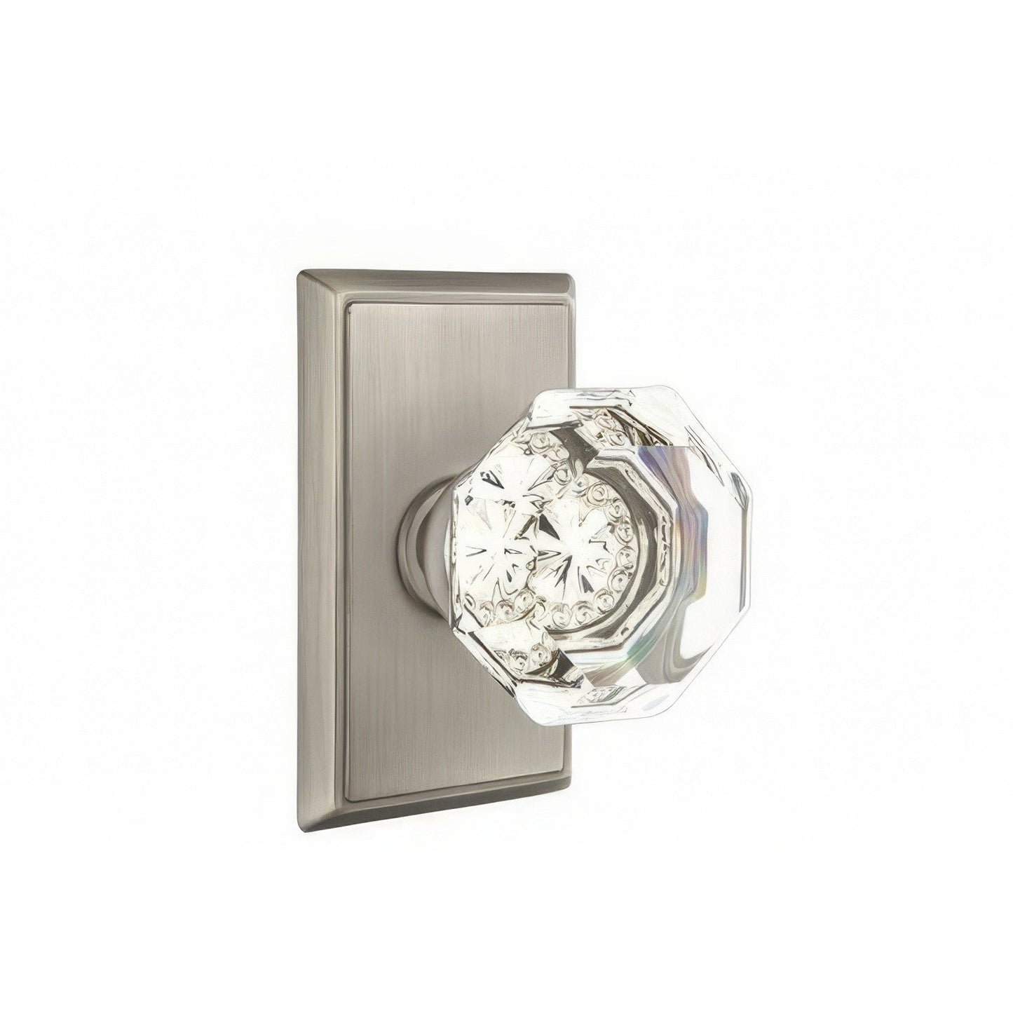 Emtek 8521OTUS Old Town Crystal Knob Dummy Pair With Rectangular Rose