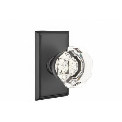 Emtek 8521OTUS Old Town Crystal Knob Dummy Pair With Rectangular Rose.