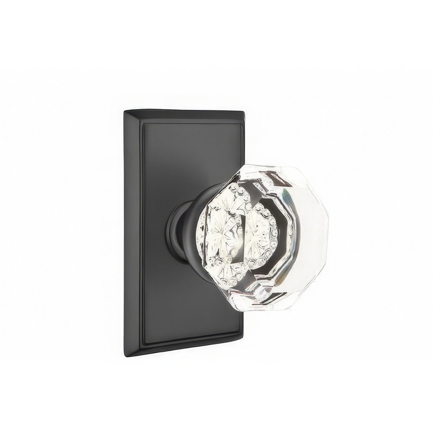Emtek 8521OTUS Old Town Crystal Knob Dummy Pair With Rectangular Rose