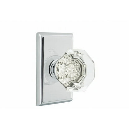 Emtek 8521OTUS Old Town Crystal Knob Dummy Pair With Rectangular Rose