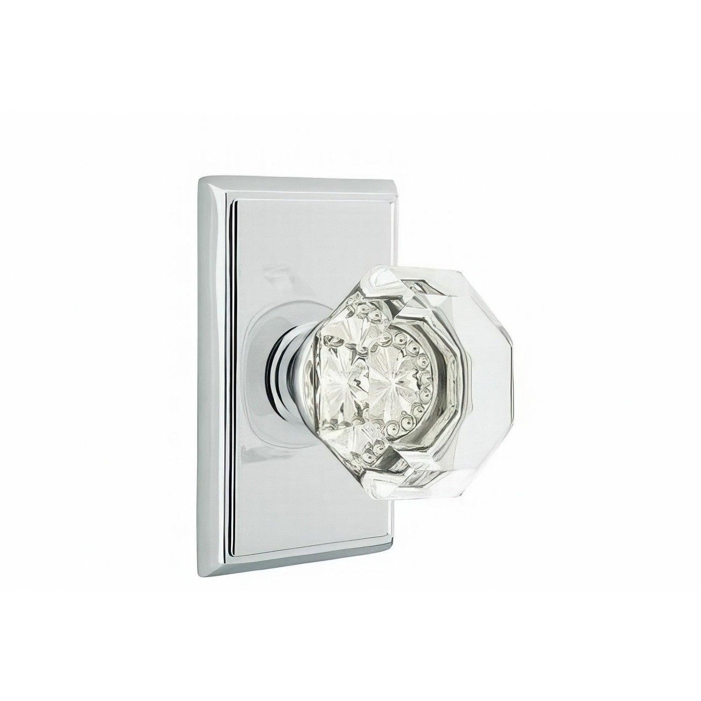 Emtek 8521OTUS Old Town Crystal Knob Dummy Pair With Rectangular Rose.