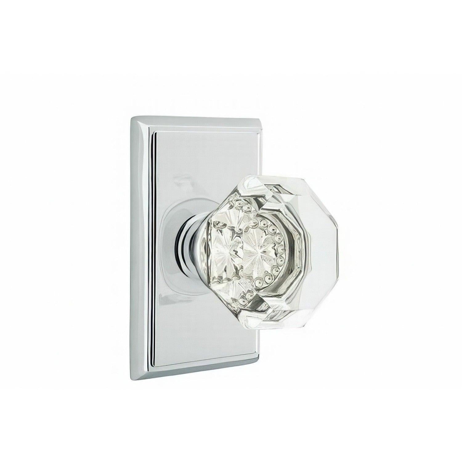 Emtek 8521OTUS Old Town Crystal Knob Dummy Pair With Rectangular Rose.