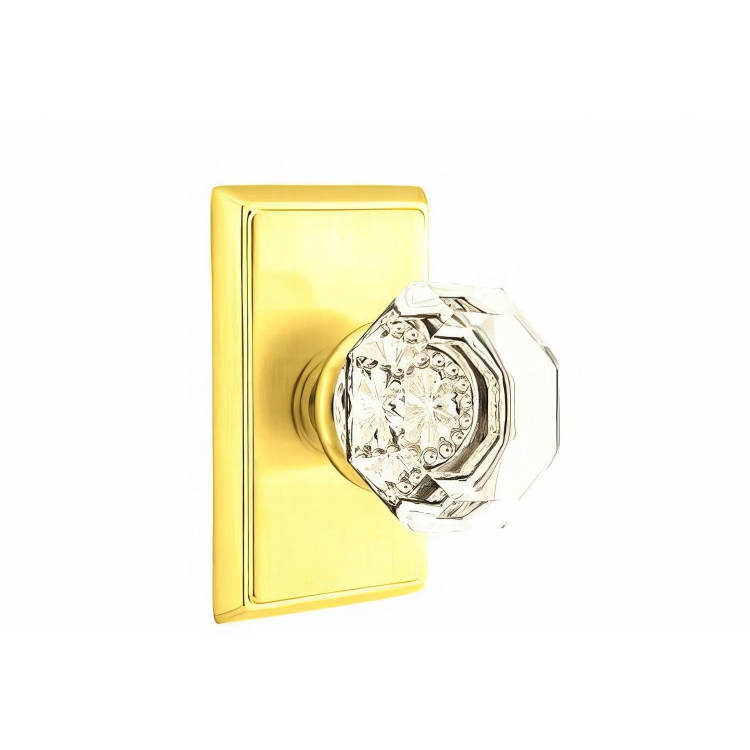 Emtek 8521OTUS Old Town Crystal Knob Dummy Pair With Rectangular Rose